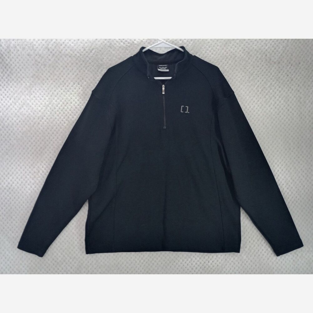 Nike Golf Men's XL Black Quarter Zip Long Sleeve Heavyweight Golf Shirt